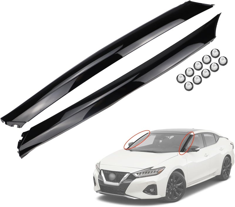 USTAR Windshield A Pillar Trim Molding Fit for Nissan Maxima 2016-2021 Replace 76837-9DD0A 768379DD0A 76836-9DD0A 768369DD0A - Image 1